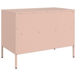 TV-benk rosa 68x39x43,5 cm kaldvalset stål