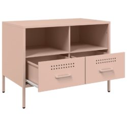 TV-benk rosa 68x39x43,5 cm kaldvalset stål