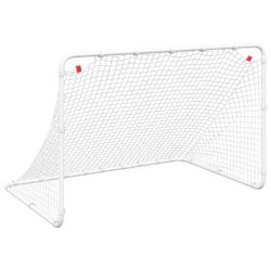 Fotballmål hvit 122x81x81 cm stål