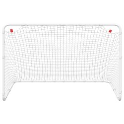 Fotballmål hvit 122x81x81 cm stål