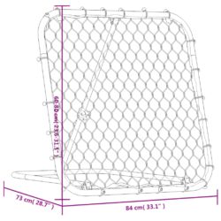 Returnett justerbart svart 84x73x60-80 cm stål