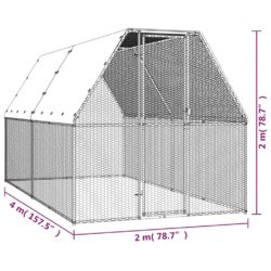 Kyllingbur 2x4x2 m galvanisert stål