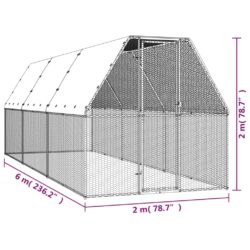 Kyllingbur 2x6x2 m galvanisert stål