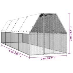 Kyllingbur 2x8x2 m galvanisert stål