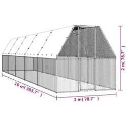 Kyllingbur 2x10x2 m galvanisert stål