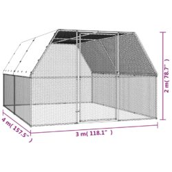 Kyllingbur 3x4x2 m galvanisert stål