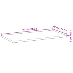 Flytende hyller 4 stk 60x40x2 cm ubehandlet heltre akasie