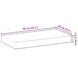 Flytende hylle 40x20x4 cm ubehandlet heltre akasie