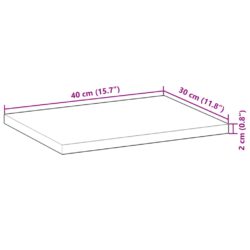 Flytende hylle 40x30x2 cm oljebehandlet heltre akasie