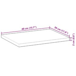 Flytende hyller 2 stk 40x30x2 cm oljebehandlet heltre akasie