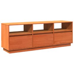 TV-benk voksbrun 140x37x50 cm heltre furu