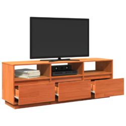 TV-benk voksbrun 140x37x50 cm heltre furu