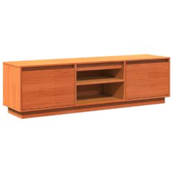 TV-benk voksbrun 140x35x40 cm heltre furu