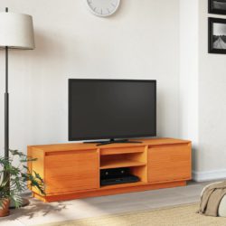 TV-benk voksbrun 140x35x40 cm heltre furu