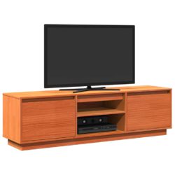 TV-benk voksbrun 140x35x40 cm heltre furu