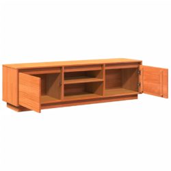 TV-benk voksbrun 140x35x40 cm heltre furu