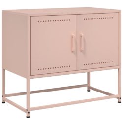 TV-benk rosa 68,5x39x60,5 cm stål