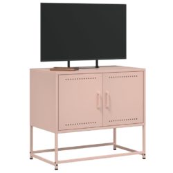 TV-benk rosa 68,5x39x60,5 cm stål