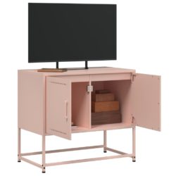 TV-benk rosa 68,5x39x60,5 cm stål