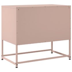 TV-benk rosa 68,5x39x60,5 cm stål