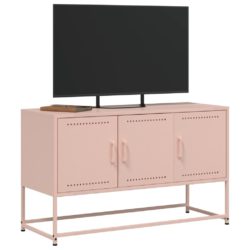 TV-benk rosa 100,5x39x60,5 cm stål