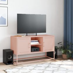 TV-benk rosa 100,5x39x60,5 cm stål