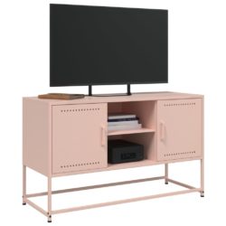 TV-benk rosa 100,5x39x60,5 cm stål