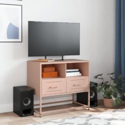 TV-benk rosa 68x39x60,5 cm stål