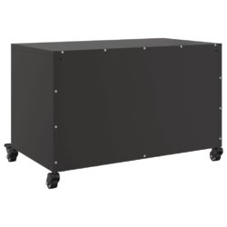 TV-benk svart 68x39x43,5 cm kaldvalset stål