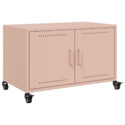 TV-benk rosa 68x39x43,5 cm kaldvalset stål