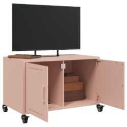 TV-benk rosa 68x39x43,5 cm kaldvalset stål