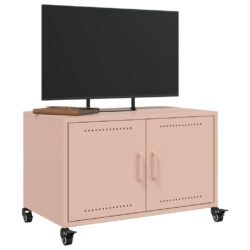 TV-benk rosa 68x39x43,5 cm kaldvalset stål