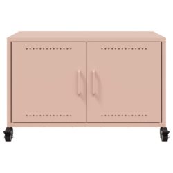 TV-benk rosa 68x39x43,5 cm kaldvalset stål