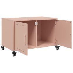 TV-benk rosa 68x39x43,5 cm kaldvalset stål