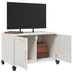 TV-benk hvit 68x39x43,5 cm kaldvalset stål