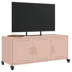 TV-benk rosa 100,5x39x43,5 cm kaldvalset stål