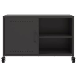 TV-benk svart 68x39x43,5 cm kaldvalset stål