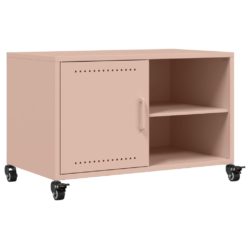 TV-benk rosa 68x39x43,5 cm kaldvalset stål