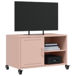 TV-benk rosa 68x39x43,5 cm kaldvalset stål