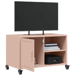 TV-benk rosa 68x39x43,5 cm kaldvalset stål