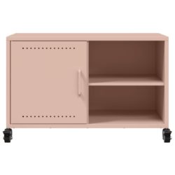 TV-benk rosa 68x39x43,5 cm kaldvalset stål