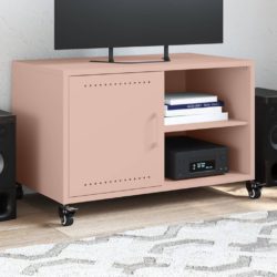 TV-benk rosa 68x39x43,5 cm kaldvalset stål