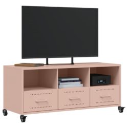 TV-benk rosa 100,5x39x43,5 cm kaldvalset stål