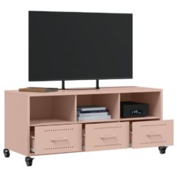 TV-benk rosa 100,5x39x43,5 cm kaldvalset stål