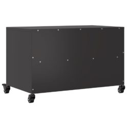 TV-benk svart 68x39x43,5 cm kaldvalset stål