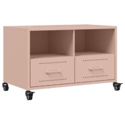 TV-benk rosa 68x39x43,5 cm kaldvalset stål