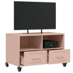 TV-benk rosa 68x39x43,5 cm kaldvalset stål