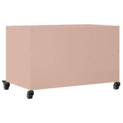 TV-benk rosa 68x39x43,5 cm kaldvalset stål