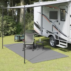 Campingmatte antrasitt 4×2 m