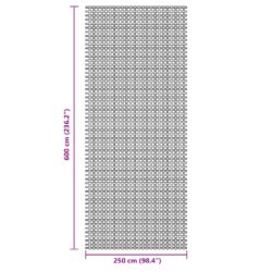 Campingmatte antrasitt 6×2,5 m